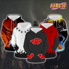 30 Styles Naruto Colorful Printing Hoodie Anime Costume