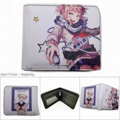 My Hero Academia Cross my body / Himiko Toga Colorful Printing Anime PU Leather Fold Short Wallet