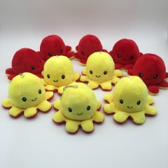 5 Styles Reversible Flip octopus Plush Stuffed Toy Cute Anime Keychain（10pcs/set）