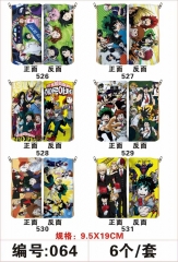 2 Styles Boku no Hero Academia/My Hero Academia Japanese Cartoon Anime Pencil Bag 6Pcs/Set