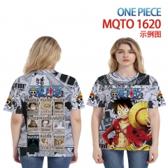 One Piece Cartoon 3D Printing Short Sleeve Casual T-shirt (European Sizes)