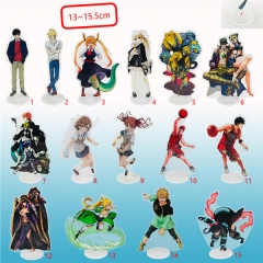 15 Styles Different Japanese Acrylic Standing Plates Anime Plastic Crafts