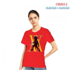 24 Styles Hunter x Hunter Color Printing Anime Cotton T shirt For Women