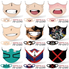 19 Styles My Hero Academia Anime Ice Silk Printing Mask