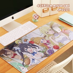 40X90X0.3 Danjon ni deai o motomeru no wa machigatte irudarou ka Custom Design Color Printing Anime Mouse Pad