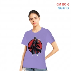 12 Styles Naruto Color Printing Anime Cotton T shirt For Women