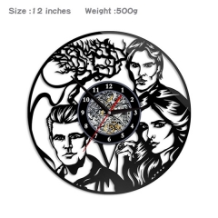 2 Styles The Vampire Diaries PVC Anime Wall Clock Wall Decorative Picture