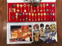 29pcs/Set Fairy Tail Anime Keychain Set