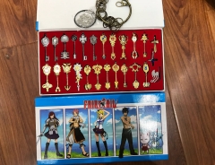 25pcs/Set Fairy Tail Anime Keychain Set