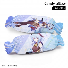 Genshin Impact Ganyu Cartoon Cosplay Candy Shape Plush Stuffed Doll Cushion Pillow