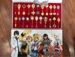 22pcs/Set Fairy Tail Anime Keychain Set