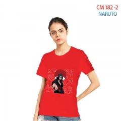 33 Styles Naruto Color Printing Anime Cotton T shirt For Women