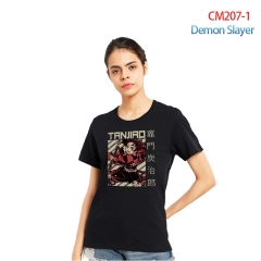 23 Styles Demon Slayer: Kimetsu no Yaiba Color Printing Anime Cotton T shirt For Women