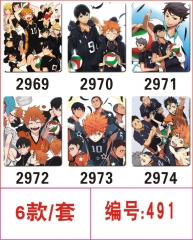 4 Different Styles 6pcs/set Haikyuu! Cartoon Cosplay Cheapest Mouse Pad Fancy Print Mouse Pad
