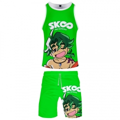 16 Styles SK8 The Infinity 3D Digital Print Vest and Shorts Set