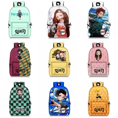 9 Styles Demon Slayer: Kimetsu no Yaiba For Teenager Student Colorful Printing Polyester School Bag Anime Backpack Bag