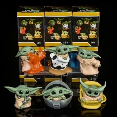 6pcs/Set Star Wars Yoda Baby Move Anime PVC Figure Toy