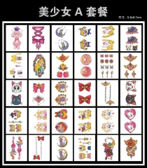 30 Pcs/set Pretty Soldier Sailor Moon Tattoo Sticker