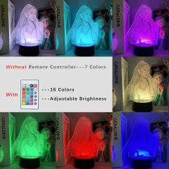 2 Different Bases Ariana Grande Popular Stars Anime 3D Nightlight with Remote Control