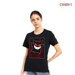 16 Styles Pokemon Color Printing Anime Cotton T shirt For Women