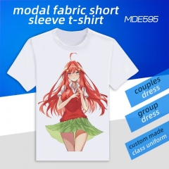 6 Styles The Quintessential Quintuplets Custom Design Modal Fabric Material Short Sleeves Anime T-shirts