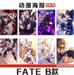 15 Styles Fate Cartoon Printing Anime Paper Poster (8pcs/set)