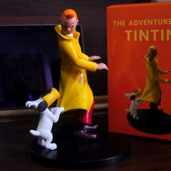 19CM The Adventures of Tintin Cartoon Character Anime PVC Figure