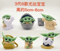 3 Verson Star War Baby Yoda Movie Character Collectible Anime Figure (6pcs/set)