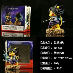 Naruto Uchiha Sasuke Cos Pikachu 2 Generation Anime PVC Action Figure Model Toy