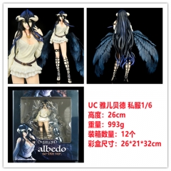 26cm Overlord Albedo Character Collectible Model Anime PVC Figure Toy