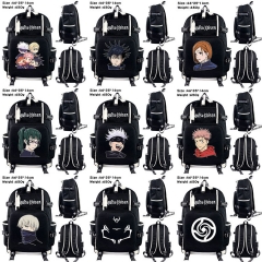 18 Styles Jujutsu Kaisen Anime Cosplay Cartoon Canvas Colorful Backpack Bag