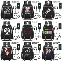 28 Styles Jujutsu Kaisen Anime Cosplay Cartoon Waterproof Canvas Colorful Zipper Backpack Bag