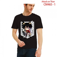 21 Styles Attack on Titan For Men Color Printing Anime Cotton T shirt
