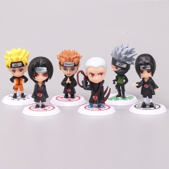 8CM 6pcs/set Naruto Anime PVC Figure Toy Set