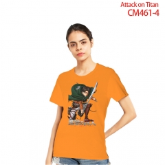 24 Styles Attack on Titan For Women Girl Color Printing Anime Cotton T shirt