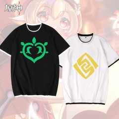 16 Styles Genshin Impact Cosplay Color Printing Anime T shirt