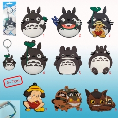9 Style My Neighbor Totoro Cartoon Character Two-side Soft Plastic Anime Keychain