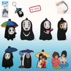 8 Styles Spirited Away Two-Side Rubber Anime Keychain