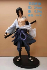 24CM Naruto Sasuke Uchiha Cartoon Character Model Toy Anime PVC Figures