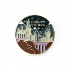 Harry Potter Hogwarts Pattern Alloy Pin Anime Brooch