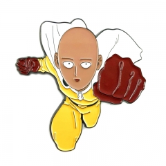 One Punch Man Saitama Cartoon Character Alloy Pin Anime Brooch