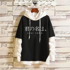3 Styles Your Name Cartoon Pattern Knitted Fabric Anime Hooded Hoodie