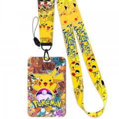 4 Styles Pokemon Card Holder Bag Anime Phone Strap Lanyard