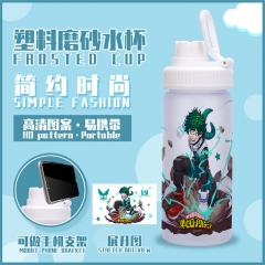 2 Styles My Hero Academia Cartoon Pattern Plastic Drinking Water Anime Cup 580ML