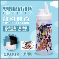 6 Styles Naruto Cartoon Pattern Plastic Drinking Water Anime Cup 580ML