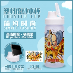 One Punch Man Cartoon Pattern Plastic Drinking Water Anime Cup 580ML