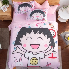 2 Sizes 3 Styles Chibi Maruko Chan Quilt+Bed Sheet+Pillowcase (Set)