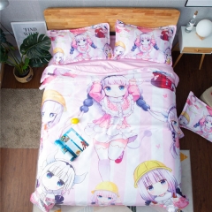 2 Sizes Miss Kobayashi's Dragon Maid Summer Quilt+Bed Sheet+Pillowcase (Set)