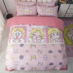 4 Sizes 14 Styles Pretty Soldier Sailor Moon Polyester Anime Quilt Cover+Pillowcase (Set)
