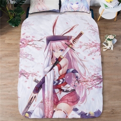 2 Sizes MmiHoYo/Honkai Impact Summer Quilt+Bed Sheet+Pillowcase (Set)